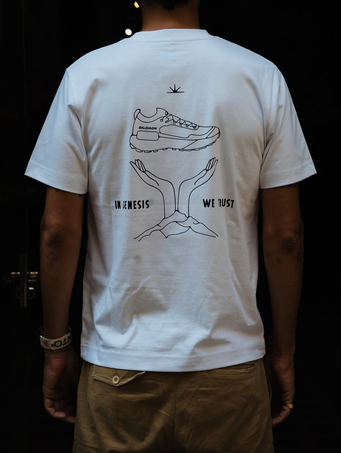 IN GENESIS WE TRUST T-SHIRT - WHITE